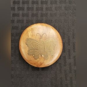 Brass Butterfly Design Wood Paper Weight
